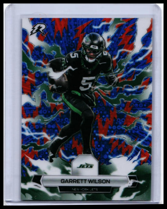 2025 Topps Reign Garrett Wilson #77 New York Jets Lightning Parallel — front