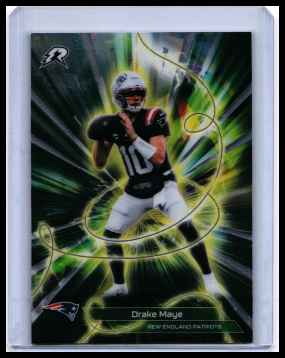 2025 Topps Resurgence Conductors Drake Maye #C-24 Patriots Green Parallel — front