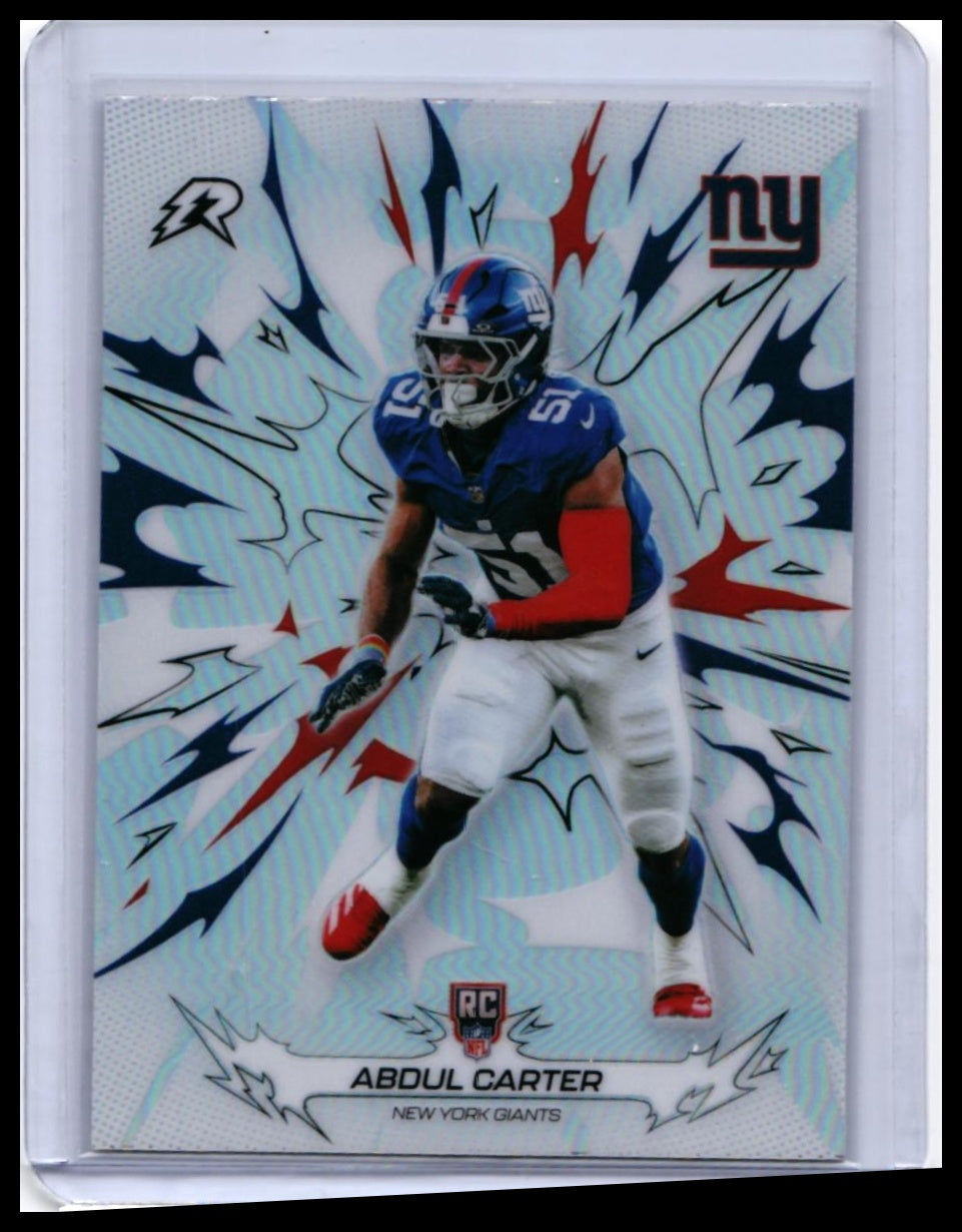 2025 Topps Ricochet Abdul Carter RC #169 Refractor New York Giants Rookie — front