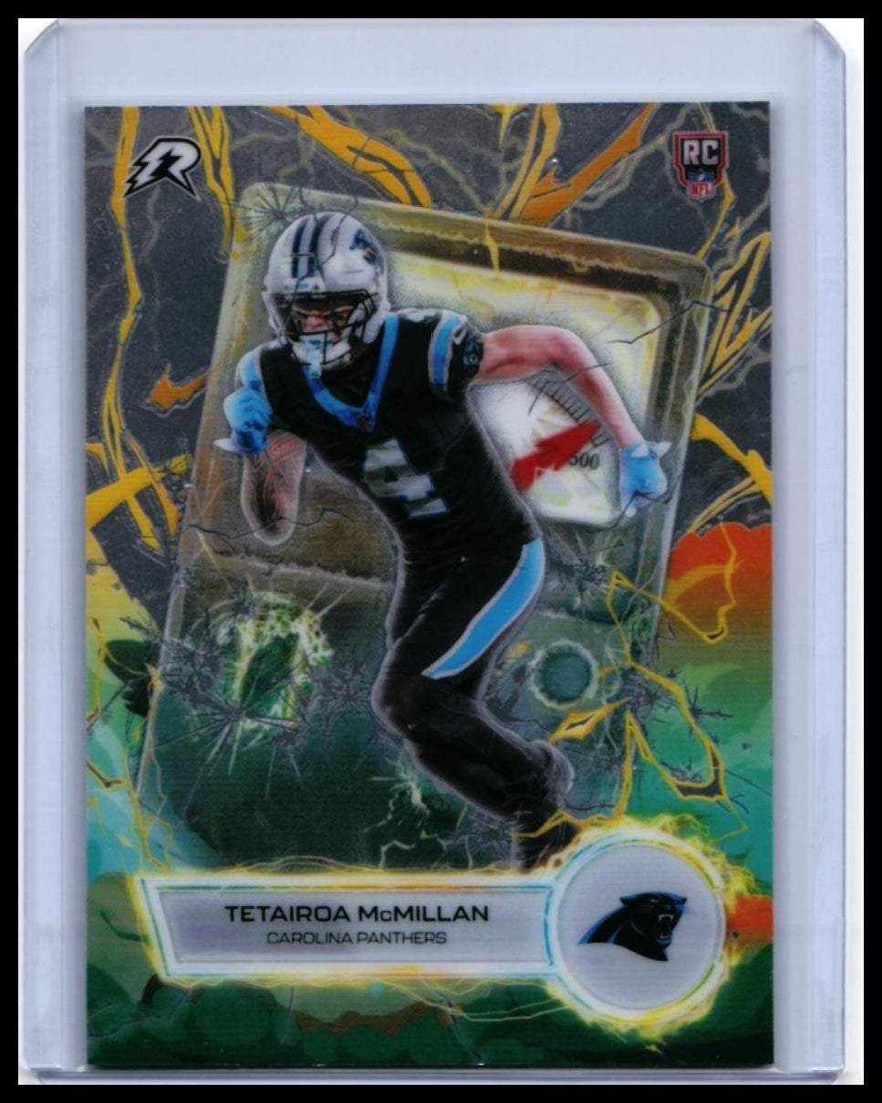 2025 Topps Riot Voltaic Tetairoa McMillan RC #VT-12 Carolina Panthers — front