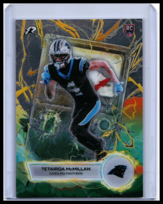 2025 Topps Riot Voltaic Tetairoa McMillan RC #VT-12 Carolina Panthers — front