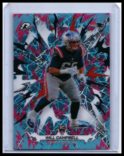 2025 Topps Riot Will Campbell RC #160 New England Patriots Rookie — front