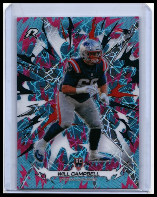 2025 Topps Riot Will Campbell RC #160 New England Patriots Rookie — front