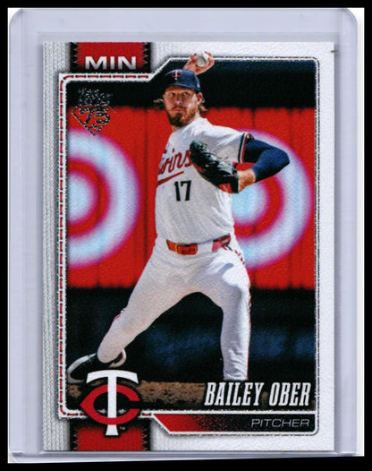 2025 Topps Series 1 Bailey Ober #37 Minnesota Twins Pitcher — front