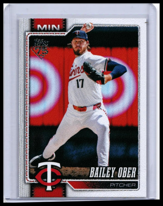 2025 Topps Series 1 Bailey Ober #37 Minnesota Twins Pitcher — front