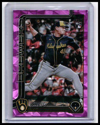 2025 Topps Update Series Craig Yoho RC #US261 Milwaukee Brewers Pitcher — front