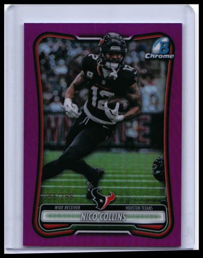2026 Bowman Chrome Nico Collins Purple Refractor #BCV-43 /299 Houston Texans — front
