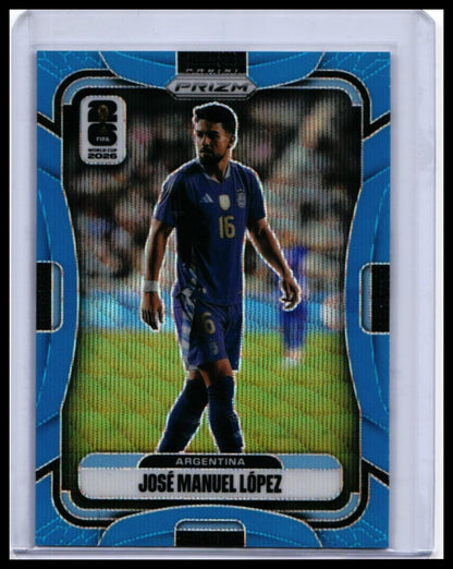 2026 Panini Prizm World Cup José Manuel López #19 Blue Prizm /225 Argentina — front
