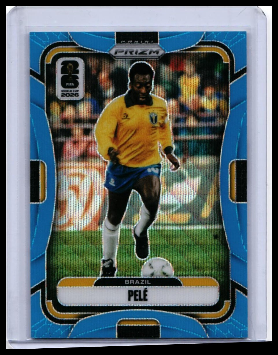 2026 Panini Prizm World Cup Pelé #96 Blue Prizm /225 Brazil — front