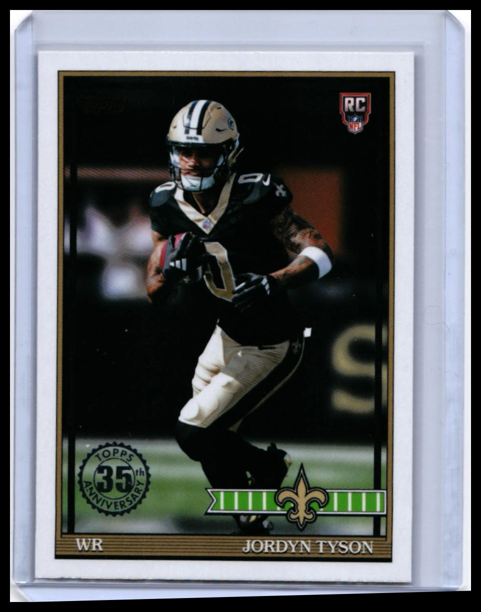 2026 Topps 1991 Design 35th Anniversary Jordyn Tyson RC #91TR-20 Saints — front