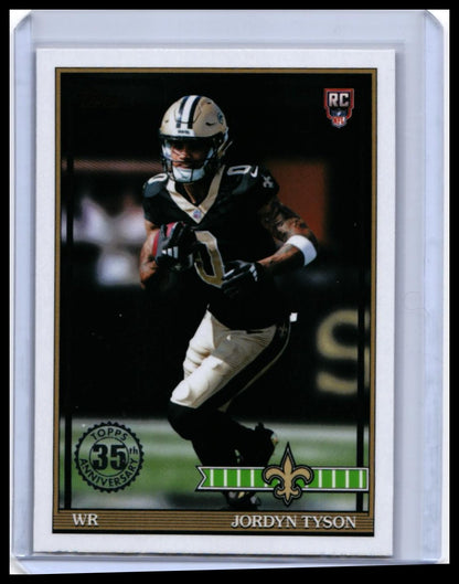 2026 Topps 1991 Design 35th Anniversary Jordyn Tyson RC #91TR-20 Saints — front