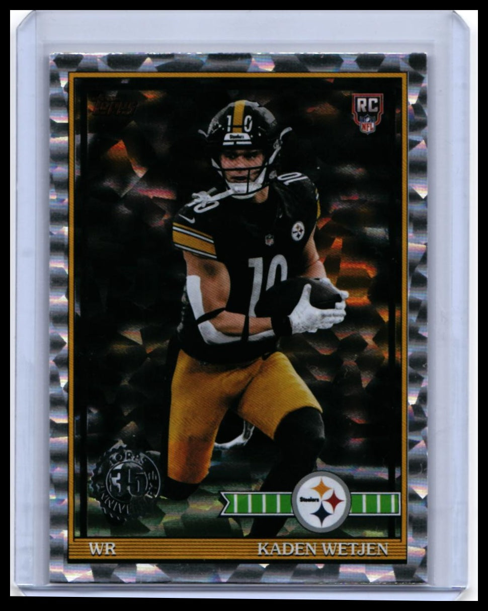 2026 Topps 1991 Retro Kaden Wetjen RC #91TR-37 Cracked Ice Steelers WR — front