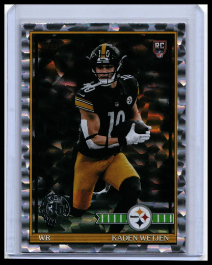 2026 Topps 1991 Retro Kaden Wetjen RC #91TR-37 Cracked Ice Steelers WR — front