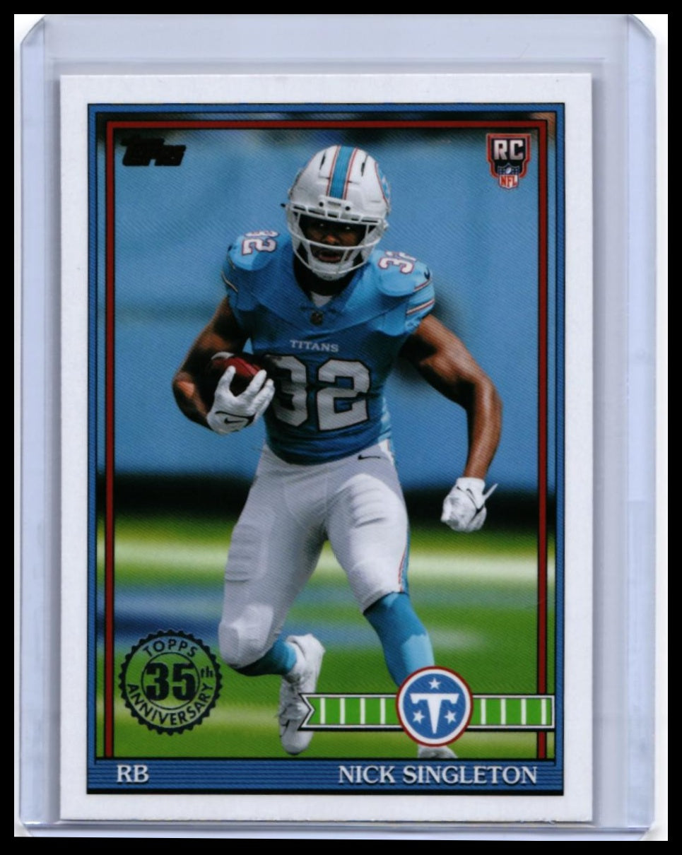 2026 Topps 91TR 35th Anniversary Nick Singleton RC #91TR-14 Titans Rookie — front