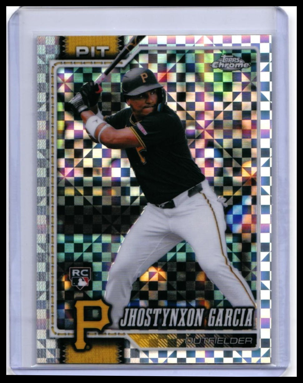 2026 Topps Chrome Jhostynxon Garcia RC #70 X-Fractor Pittsburgh Pirates — front