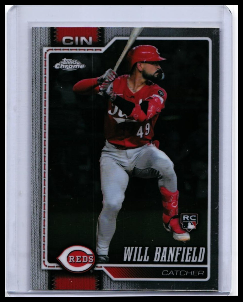 2026 Topps Chrome Will Banfield RC #167 Cincinnati Reds Rookie Catcher — front
