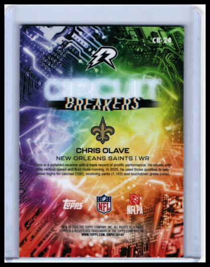2026 Topps Circuit Breakers Chris Olave #CB-24 New Orleans Saints — back