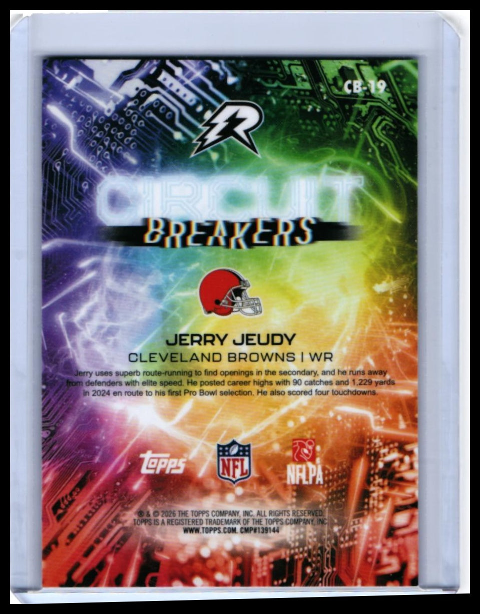 2026 Topps Circuit Breakers Jerry Jeudy #CB-19 Cleveland Browns — back