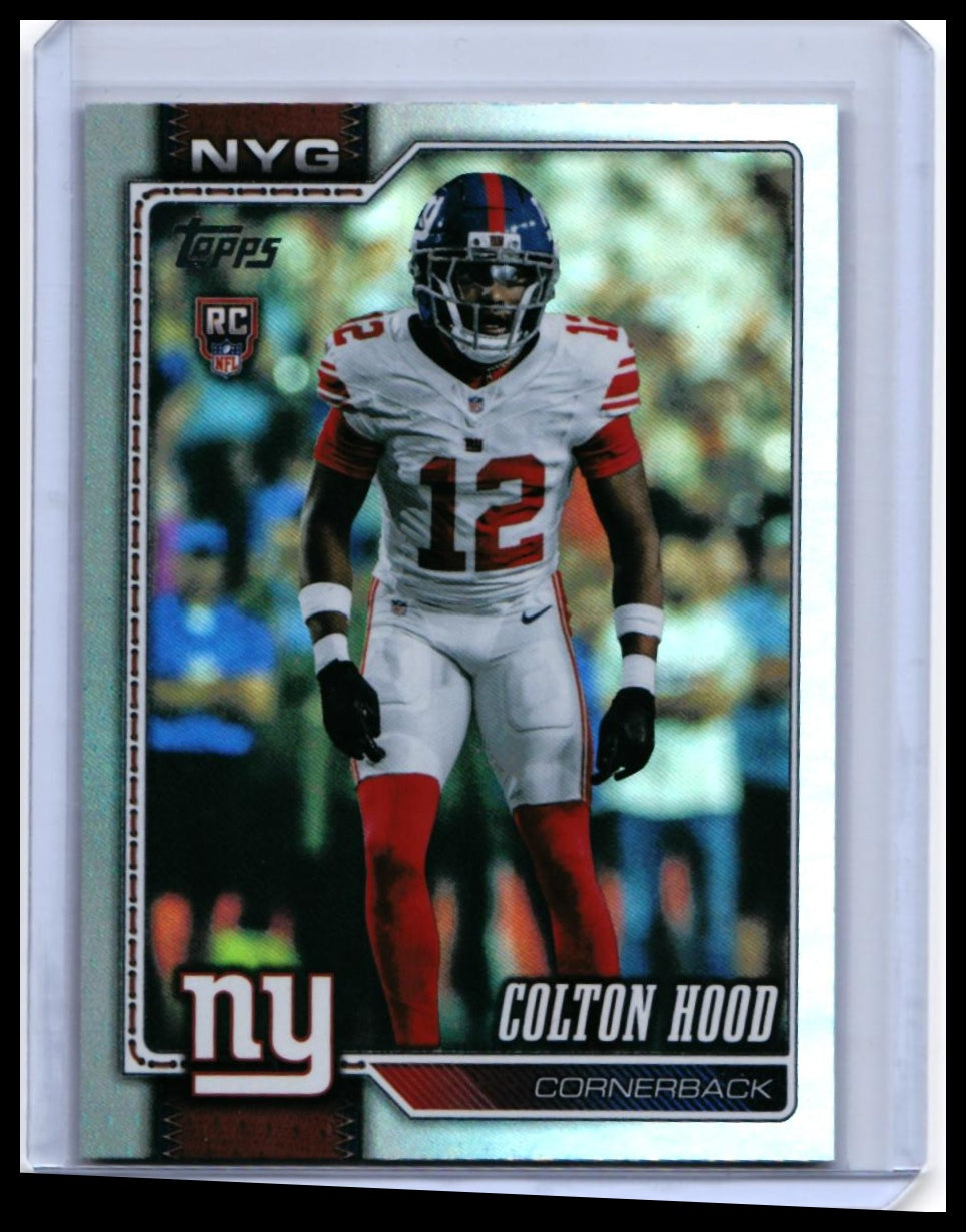 2026 Topps Colton Hood RC #381 New York Giants Rookie Cornerback — front