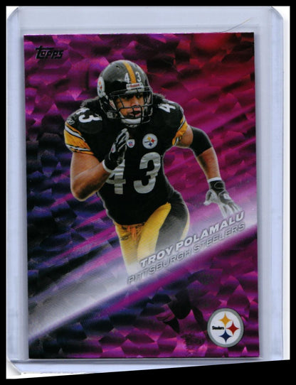 2026 Topps Greats of the Game Troy Polamalu #GOTG-24 Purple Cracked Ice Steelers — front