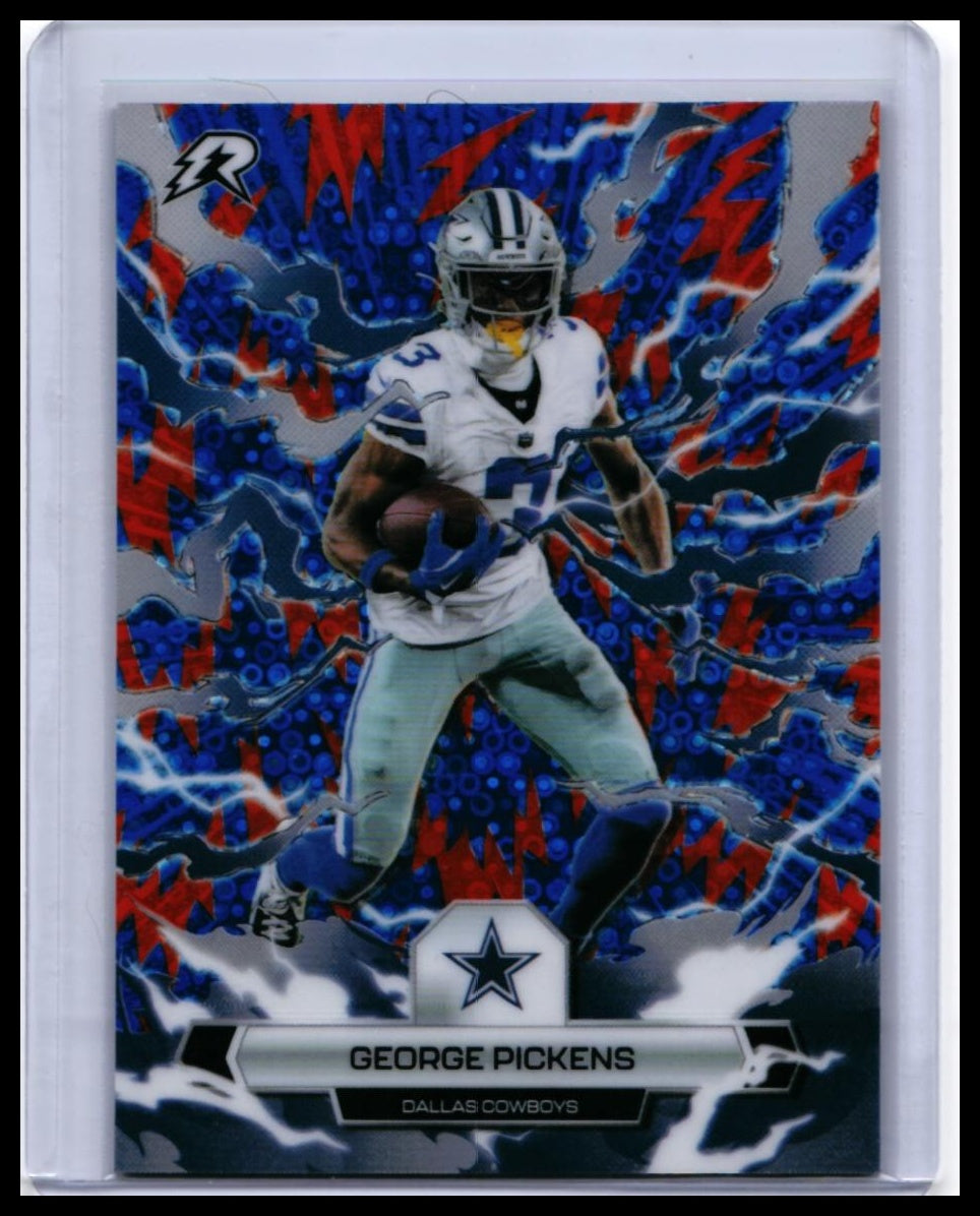 2026 Topps Reign George Pickens #27 Dallas Cowboys Blue/Red Parallel — front