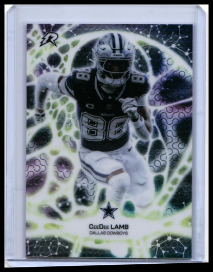 2026 Topps Reign Periodic Table CeeDee Lamb #PT-20 Dallas Cowboys 'Protonyx' — front