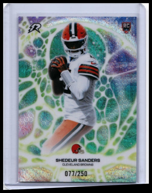2026 Topps Reign Protonyx Shedeur Sanders RC #PT-6 Green /250 Browns — front