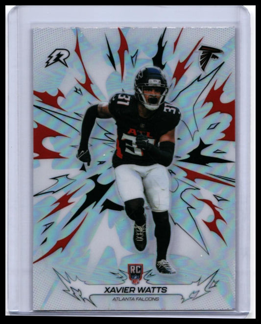 2026 Topps Riot Xavier Watts RC #105 Refractor Rookie Atlanta Falcons — front