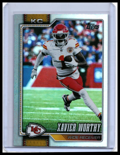 2026 Topps Xavier Worthy #96 Kansas City Chiefs Wide Receiver — front