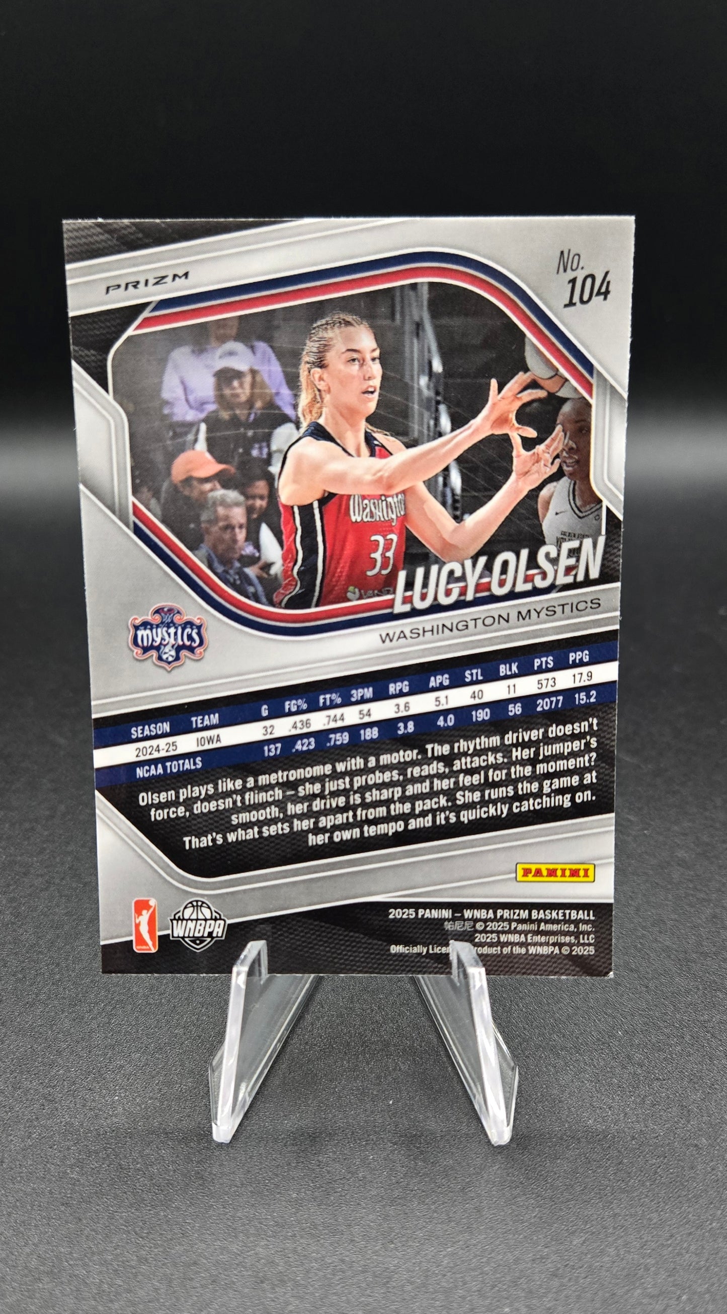 2025 Panini Prizm WNBA Lucy Olsen RC Bundle (Auto & Prizm's)