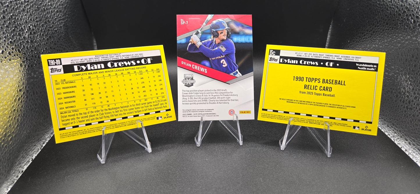 Dylan Crews Rookie & Prospect Card Lot – 2025 Topps Inserts (Inc. Mem) + Elite Extra Edition