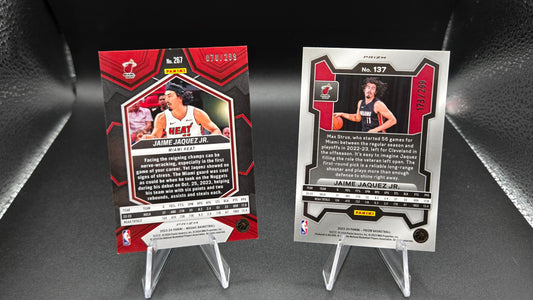 Jaime Jaquez Jr. RC Red Parallel Bundle /299 – 2023-24 Panini Prizm & Mosaic – Miami Heat Rookie