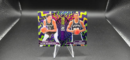 2024-25 Donruss Optic Optical Illusions Prizm 3-Card Bundle – LeBron/Bronny, Giannis/Kareem, Wemby/Robinson