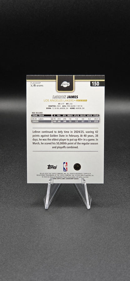 LeBron James 2025-26 Topps Flagship #150 Blackout Holo Foil – Target Exclusive Parallel – Los Angeles Lakers