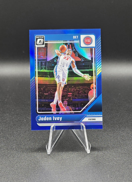 2024-25 Panini Donruss Optic Jaden Ivey Press Proof Blue /49 #201 Detroit Pistons