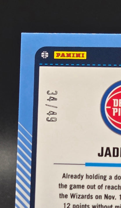 2024-25 Panini Donruss Optic Jaden Ivey Press Proof Blue /49 #201 Detroit Pistons