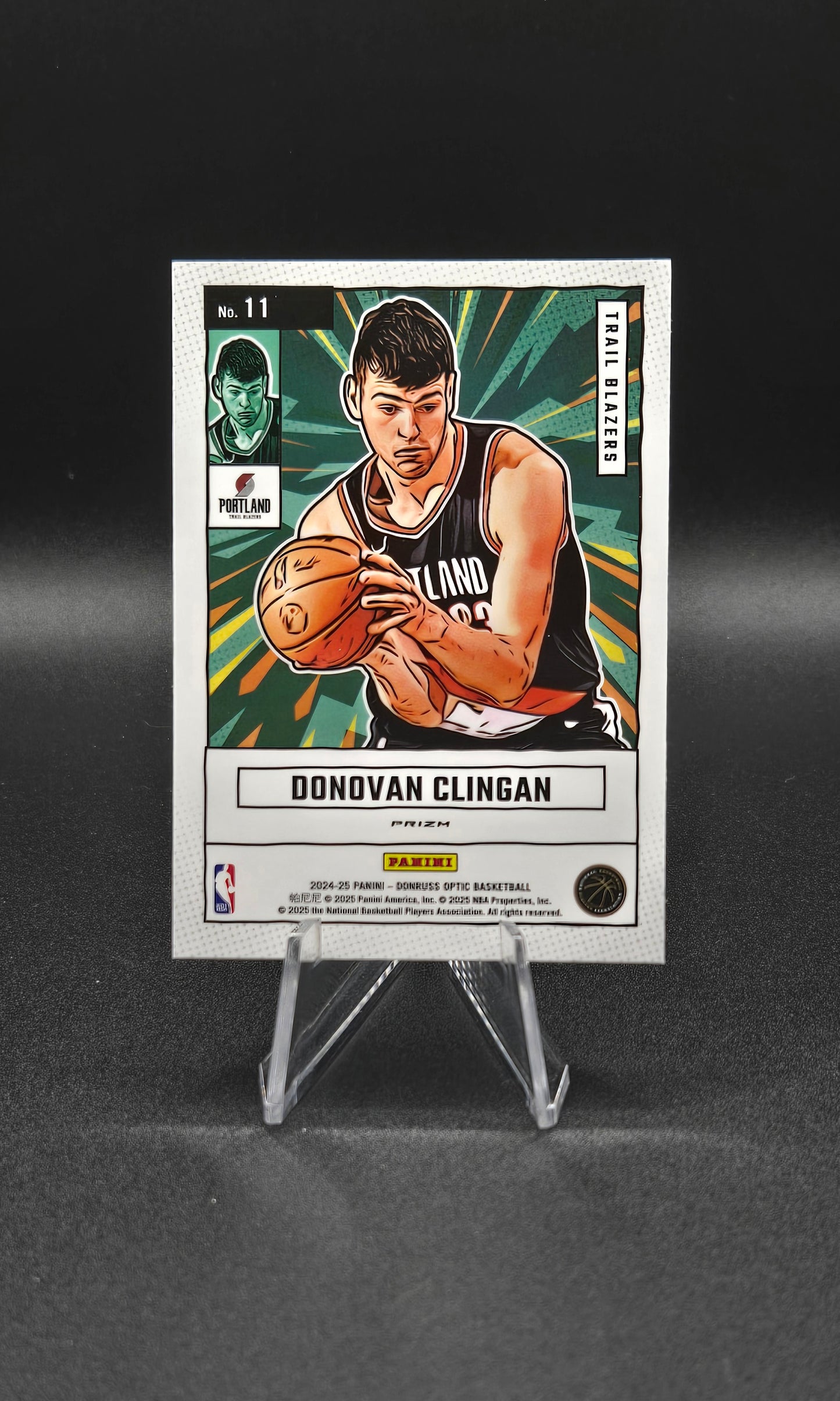 2024-25 Panini Donruss Optic Donovan Clingan Net Marvels RC Bundle — Base & Prizm Holo Parallel — Portland Trail Blazers Rookie Card Lot CAP13