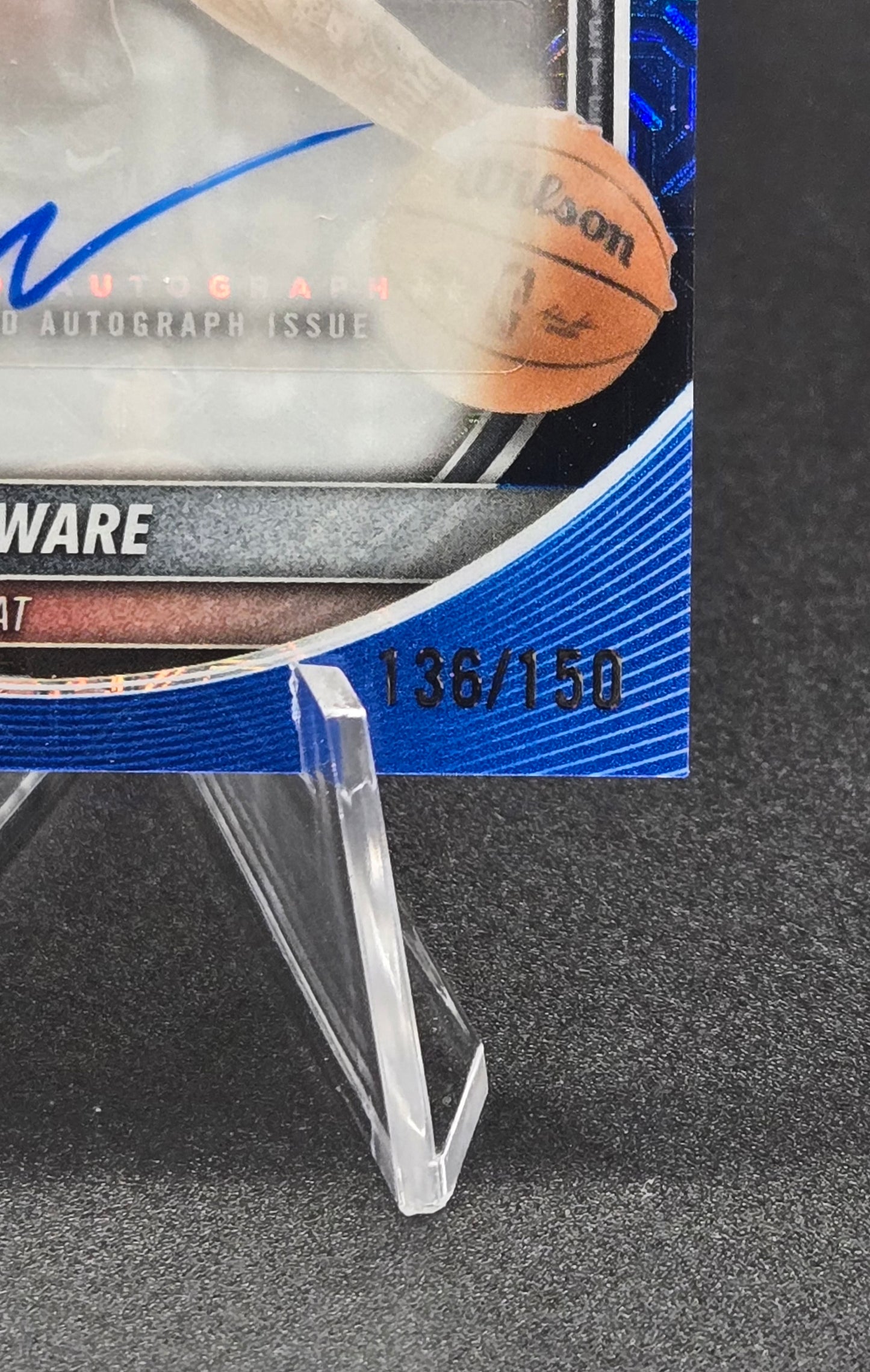 Kel'el Ware 2025-26 Bowman Chrome Auto BCA-KW Blue Refractor /150 Miami Heat