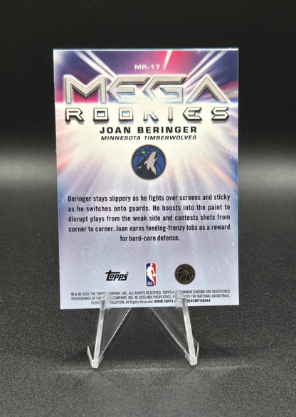 Joan Beringer 2025-26 Bowman Chrome Mega Rookies RC #MR-17 Minnesota Timberwolves