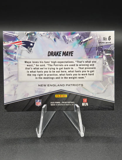 Drake Maye 2025 Panini Prizm Prizm Break Silver #6 New England Patriots NM+