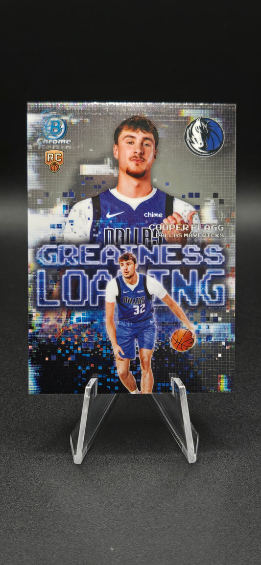 Cooper Flagg 2025-26 Bowman Chrome Greatness Loading #GL-1 RC Dallas Mavericks NM+