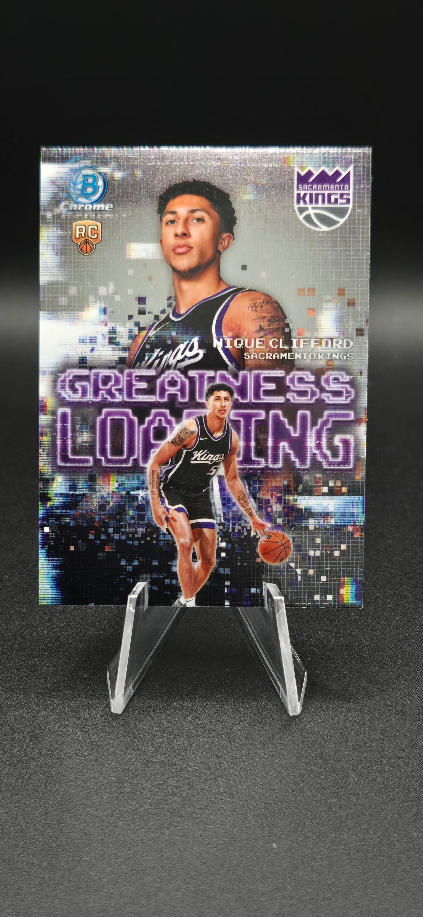Nique Clifford 2025-26 Bowman Chrome Greatness Loading #GL-24 RC Sacramento Kings NM+