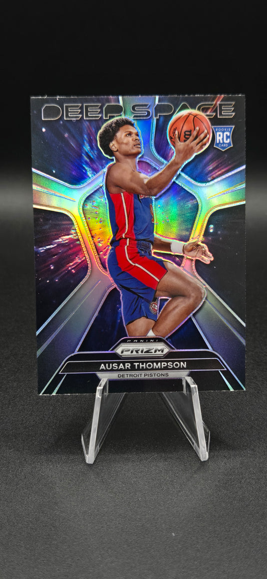 Ausar Thompson 2023-24 Panini Prizm Deep Space RC #5 Detroit Pistons Rookie NM+