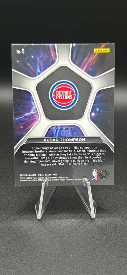 Ausar Thompson 2023-24 Panini Prizm Deep Space RC #5 Detroit Pistons Rookie NM+