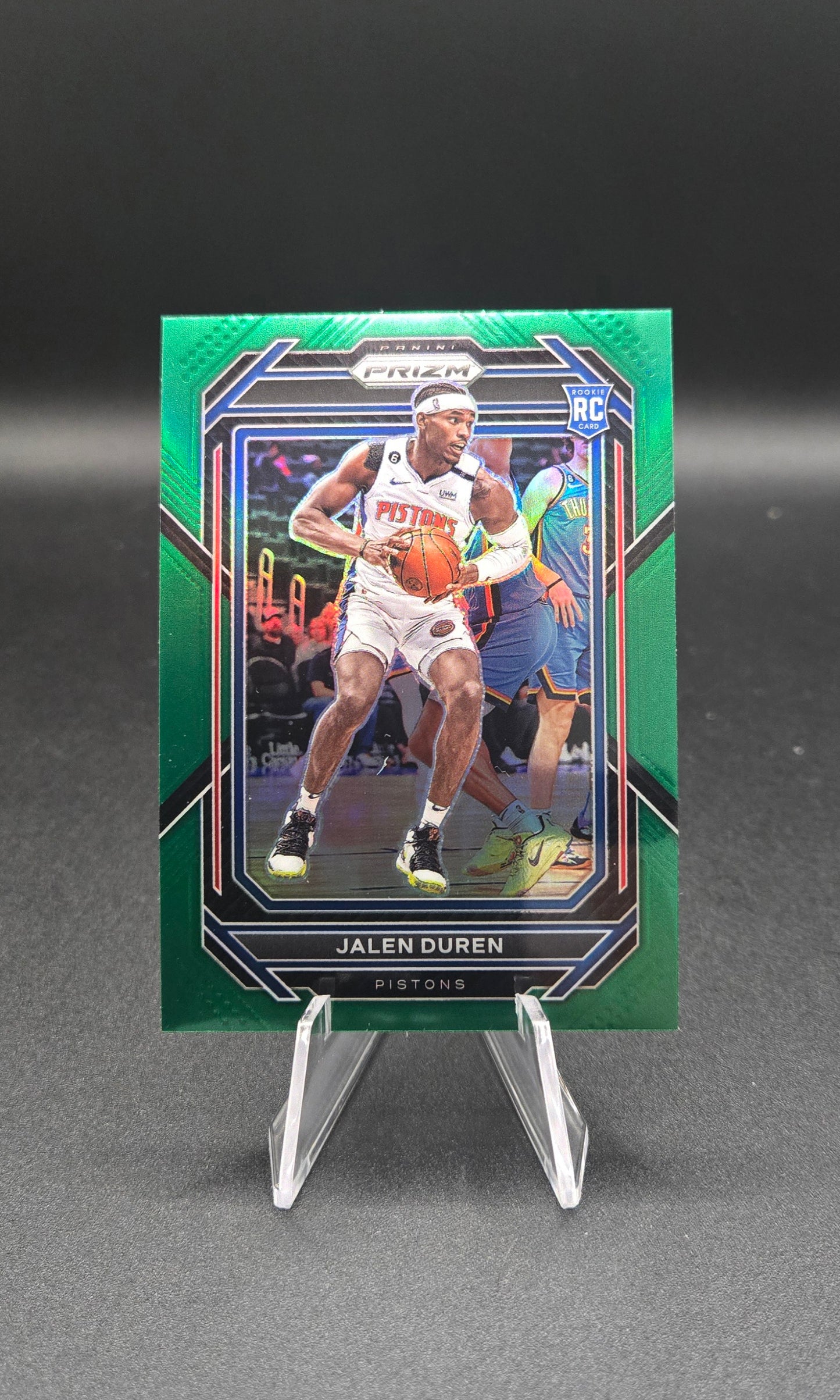 Jalen Duren 2022-23 Panini Prizm Green Prizm RC #239 Detroit Pistons Rookie NM+
