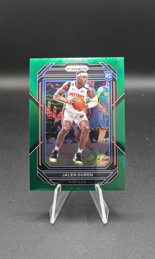 Jalen Duren 2022-23 Panini Prizm Green Prizm RC #239 Detroit Pistons Rookie NM+