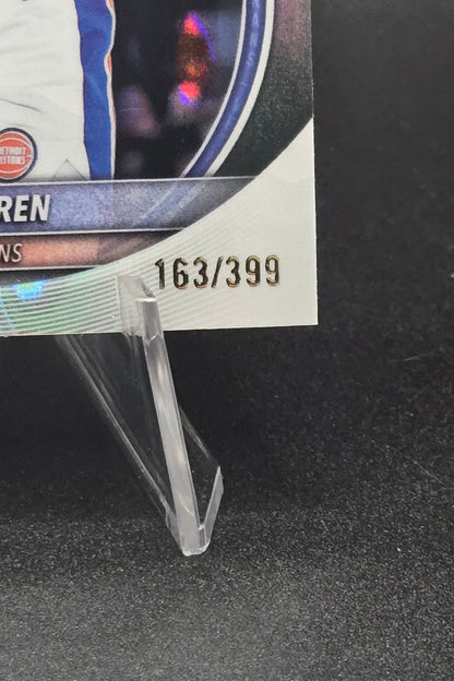 Jalen Duren 2025-26 Bowman Chrome Lava Refractor #BCV-75 163/399 Detroit Pistons NM+