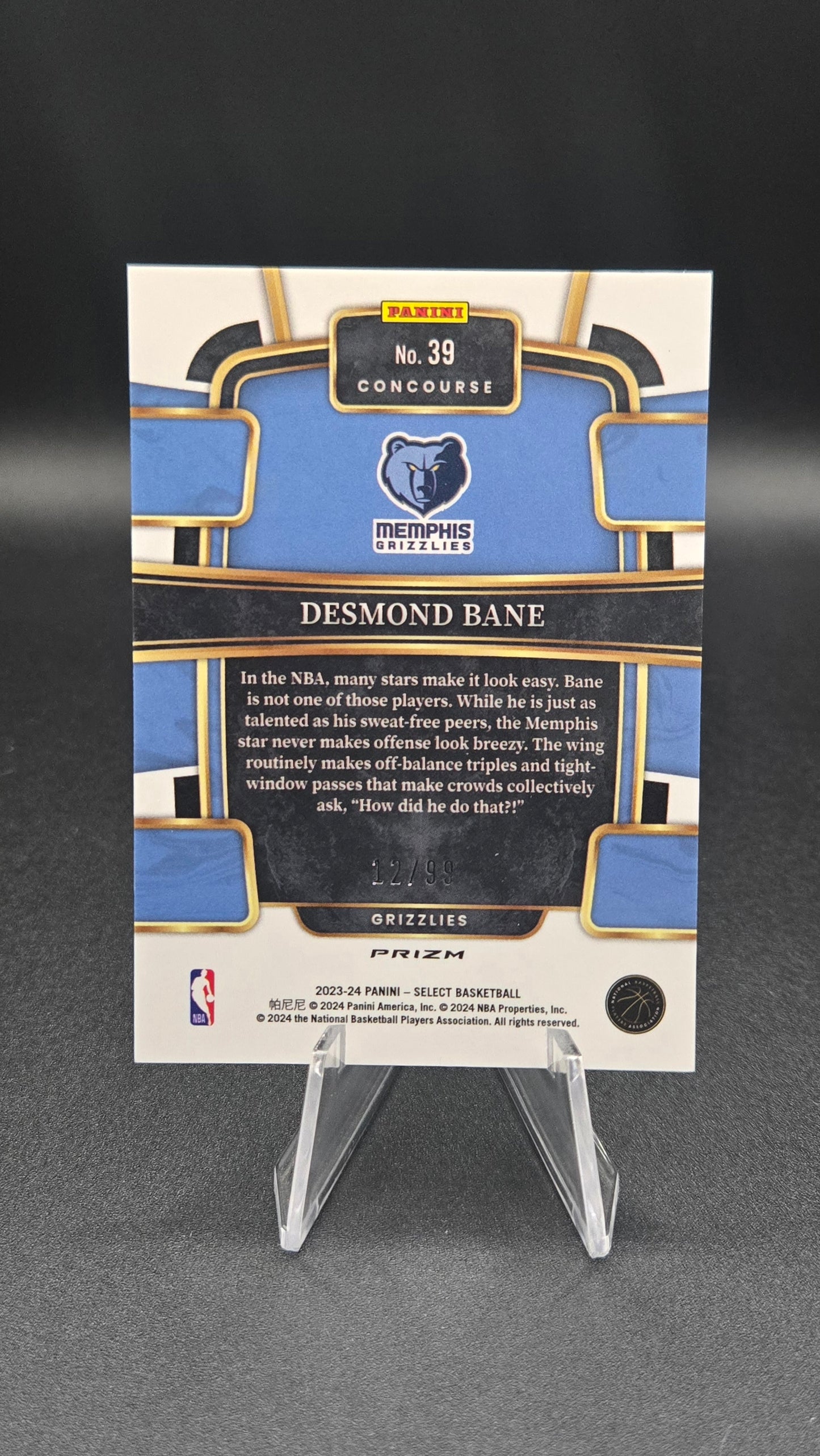 Desmond Bane 2023-24 Panini Select Concourse Disco Dazzle Prizm #39 12/99 Orlando Magic