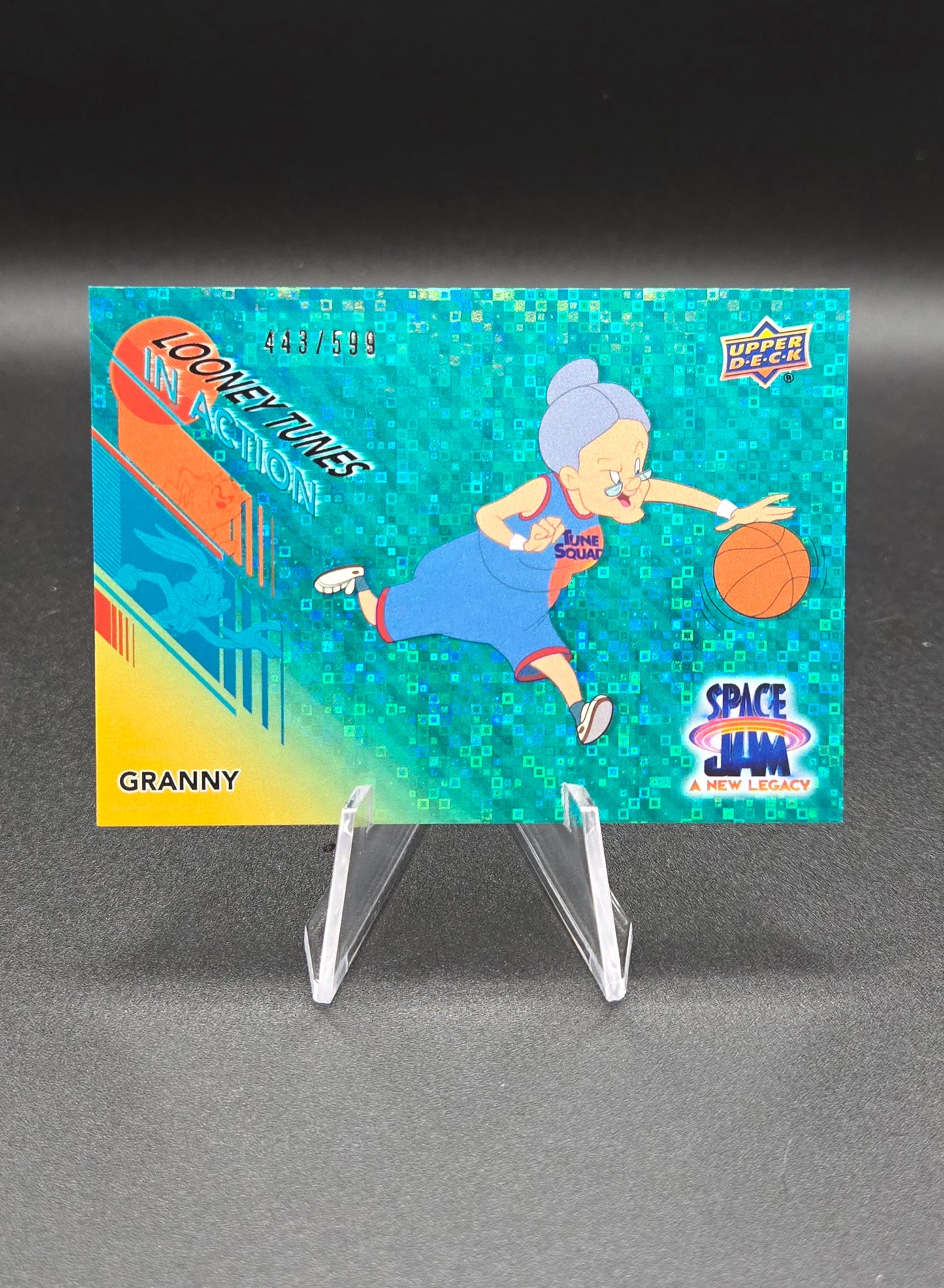 Granny 2021 Upper Deck Space Jam A New Legacy Looney Tunes In Action #IA-5 Sparkle /599