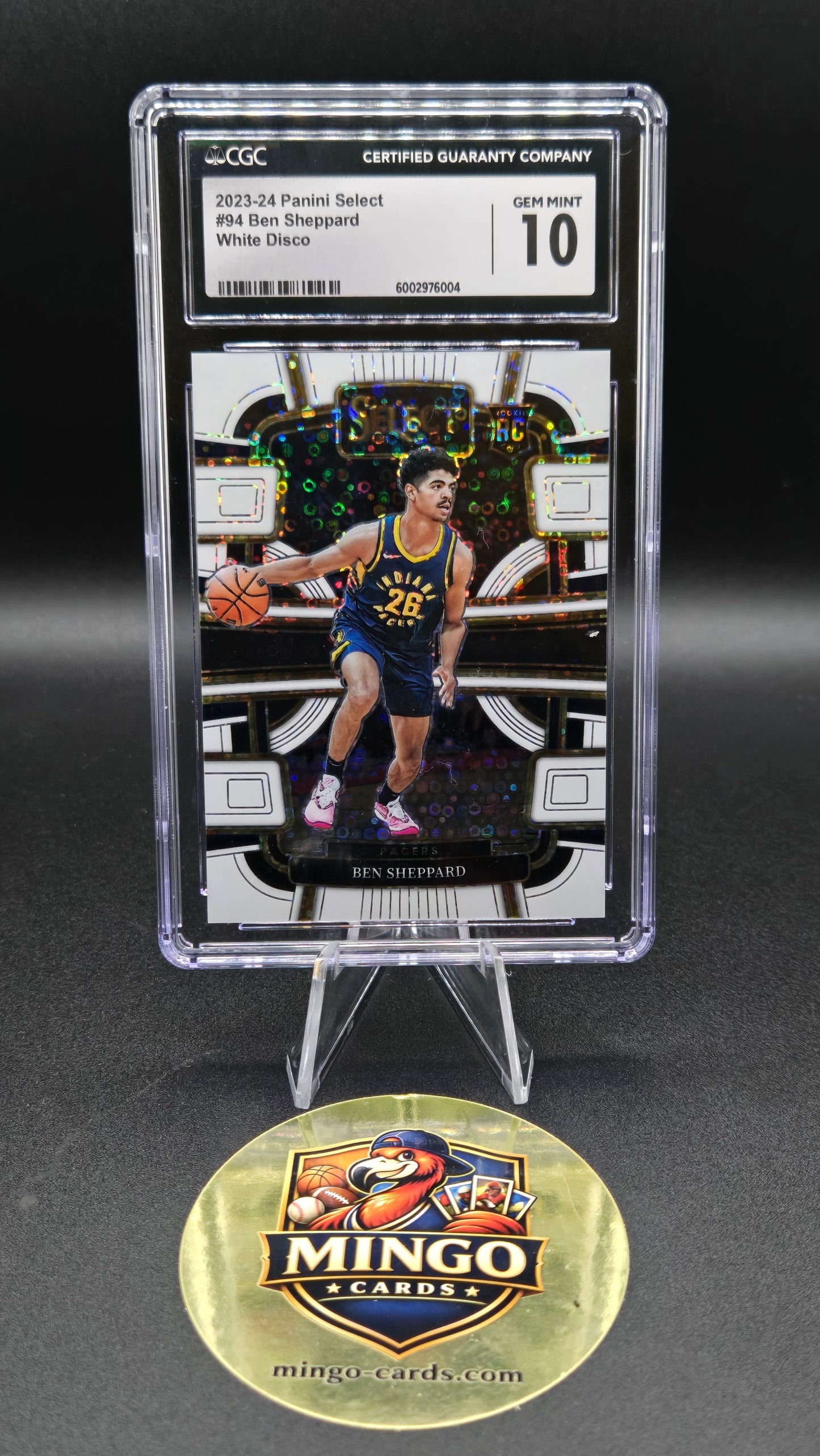 2023-24 Panini Select Ben Sheppard #94 White Disco Prizm RC /75 CGC 10 GEM
